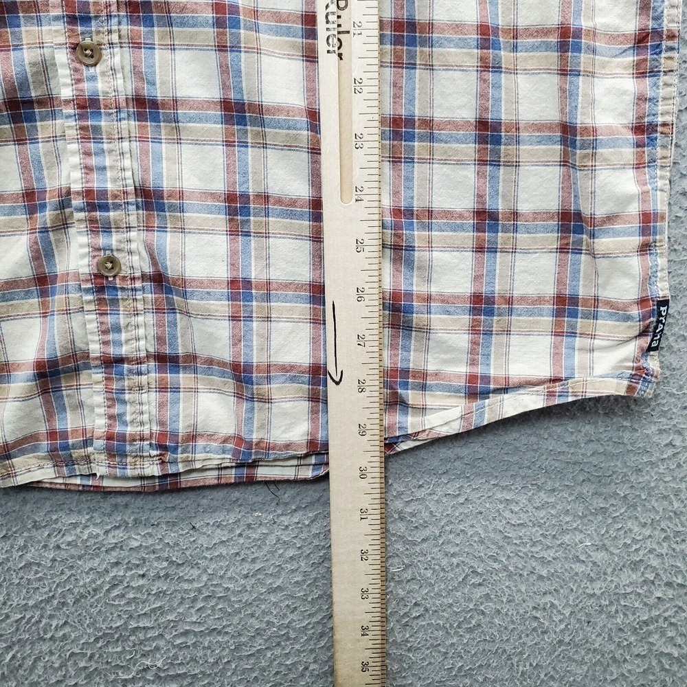 prAna Shirt Mens XL Multi Plaid Midweight Pocket‎ Black Tab Collared Button Down - Picture 3 of 8